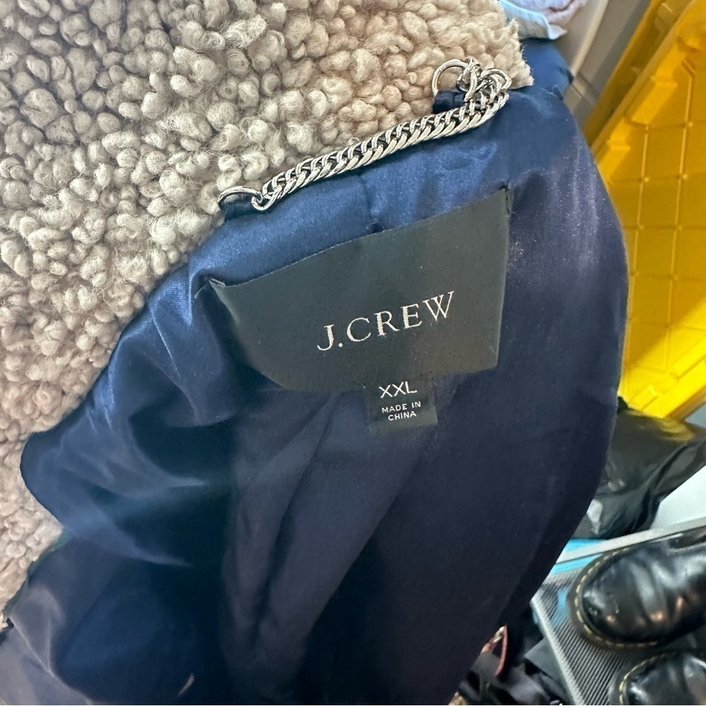 J. Crew Teddy Sherpa Topcoat jacket AB913 coat Size 1X XXL - Picture 4 of 9